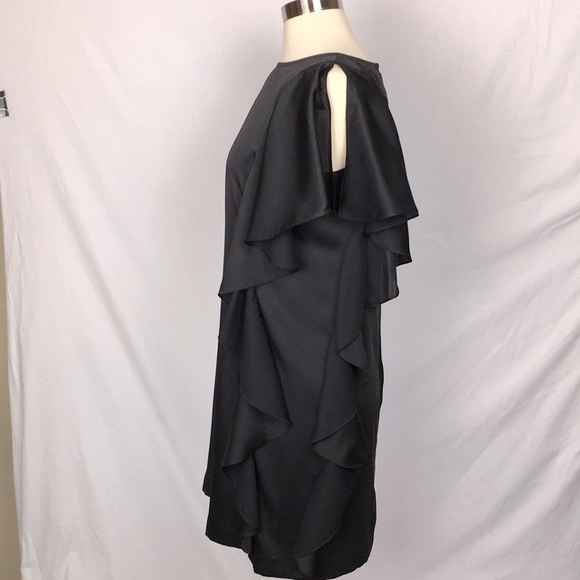 Michael Kors Black Dress with Waterfall Detail - Picture 4 of 8